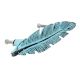 Turquoise Feather Distressed Iron Handles